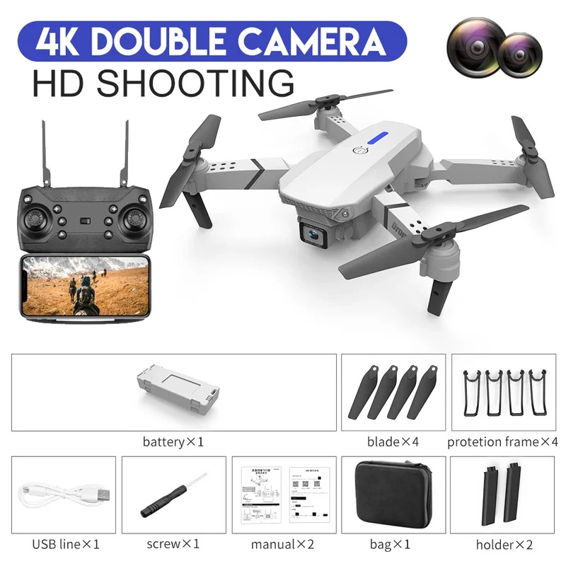 E88 ProIntelligent Folding Dro - Drone Camera Mount recension och pris