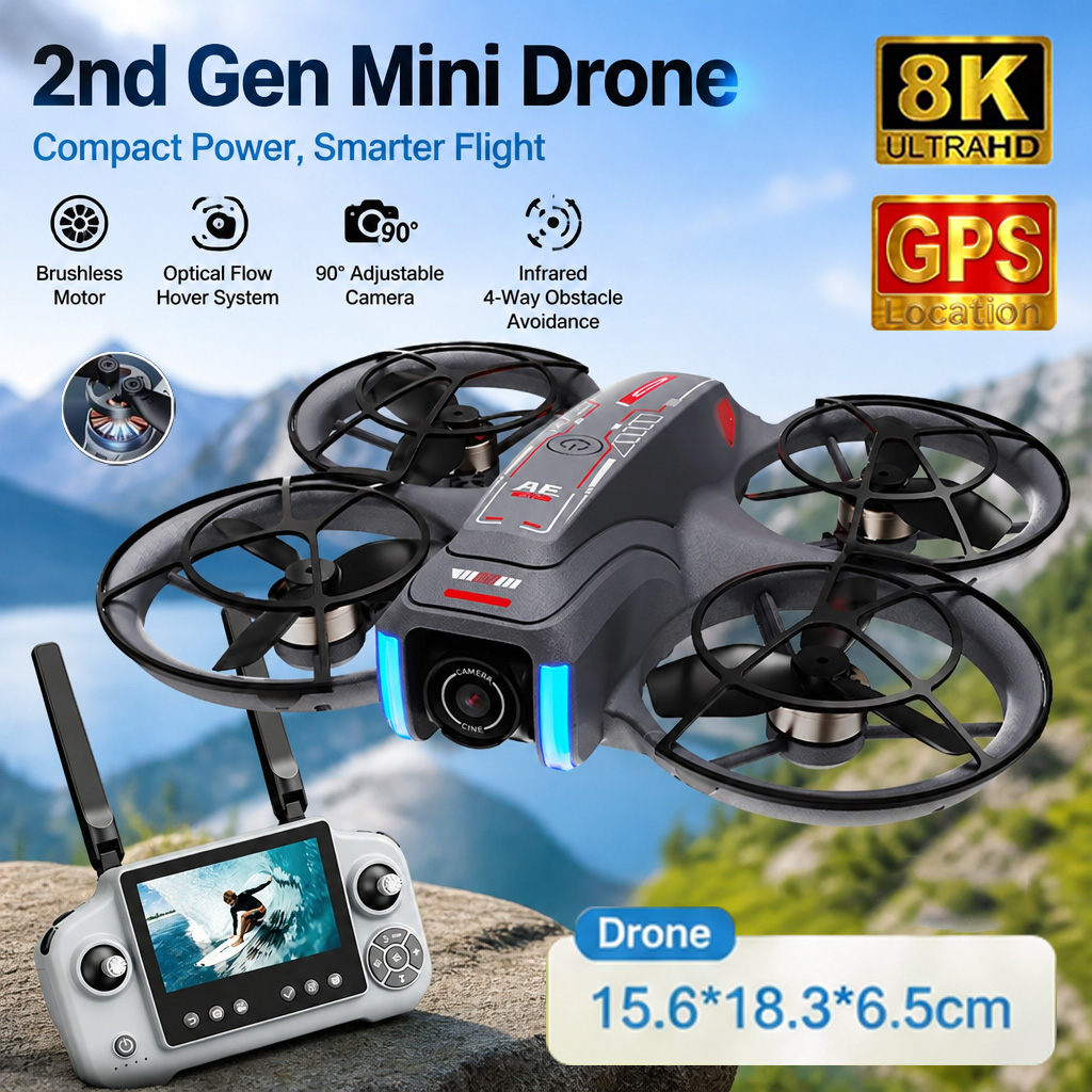 AE21 Mini Drone Toy 8K HD Dual - Drone Camera Night Vision recension och pris