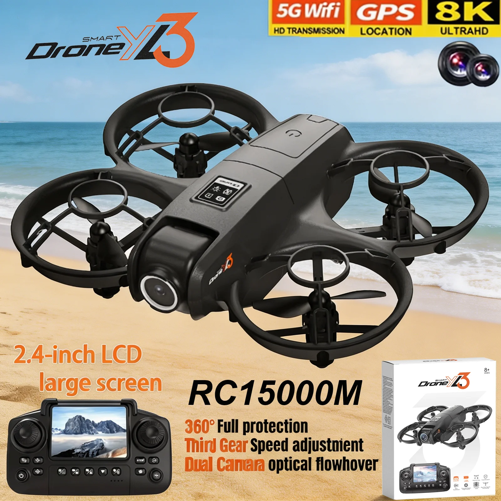 New YL3 RC Drone 8K 1080P Wide - Drone Camera Night Vision recension och pris